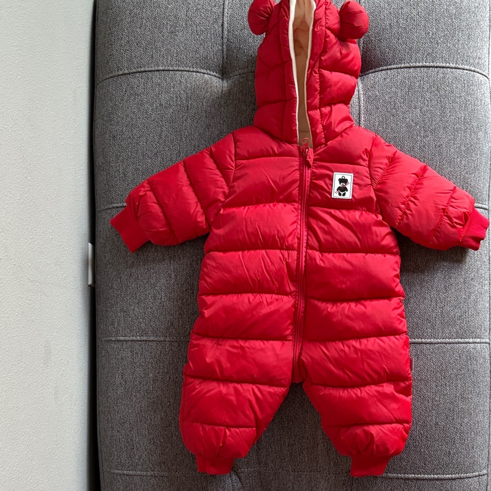 The Bear Red Snowsuit with Bear Patch